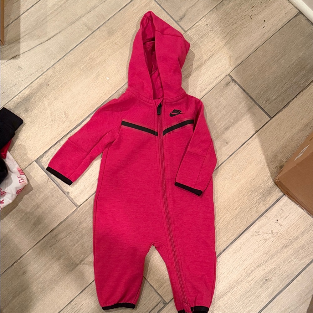 Nike Kids Fuchsia Hooded One Piece